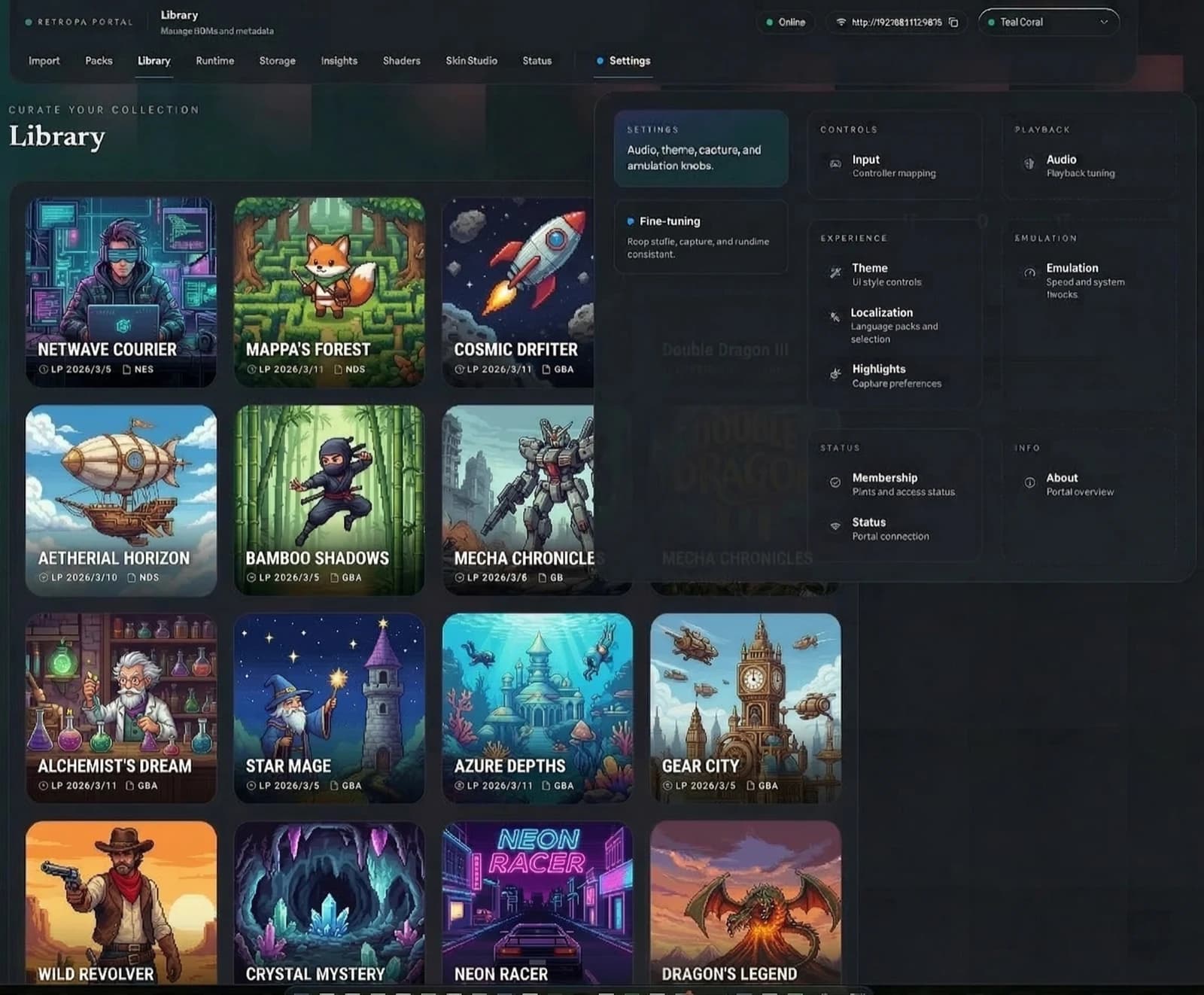 Retropa Portal 浏览器界面截图